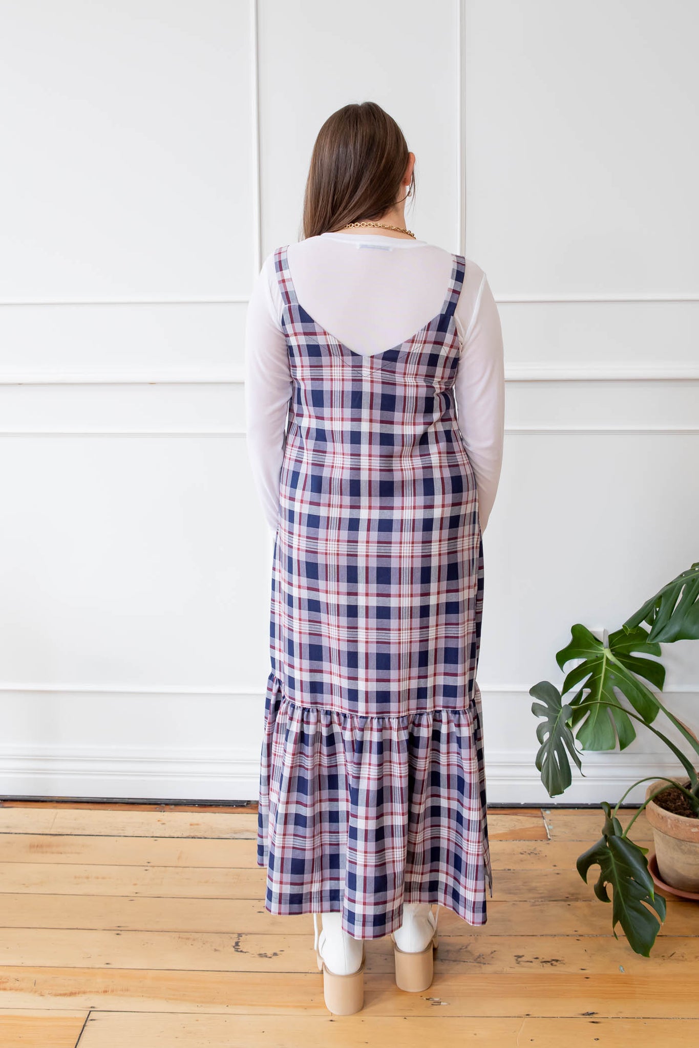 Betsy Dress | 100% Cotton - Plaid Shirting
