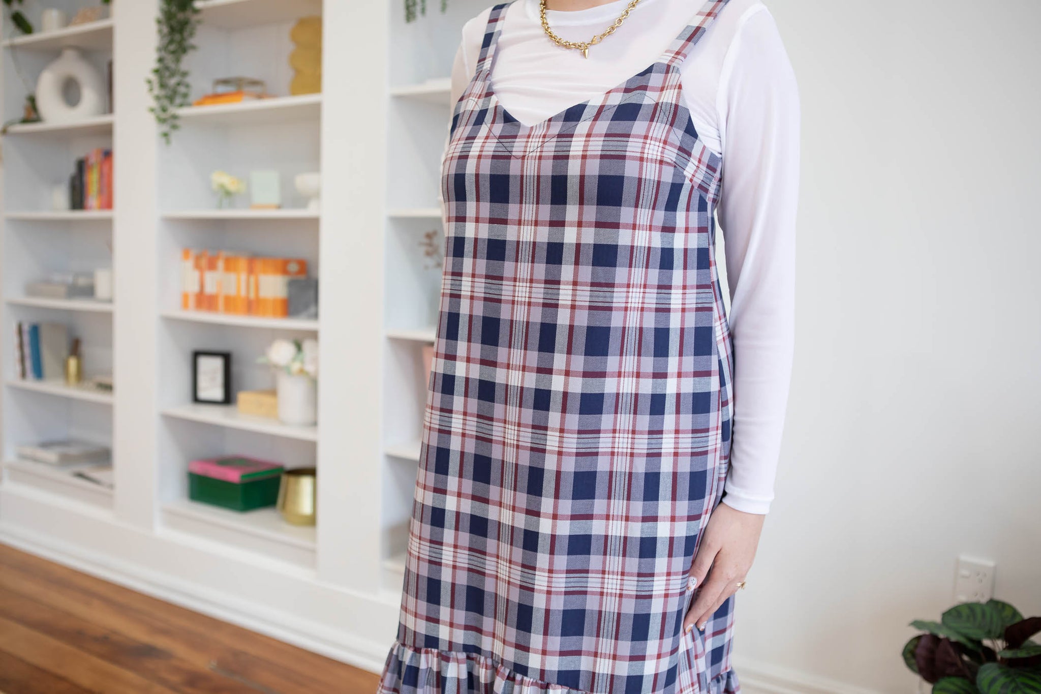 Betsy Dress | 100% Cotton - Plaid Shirting